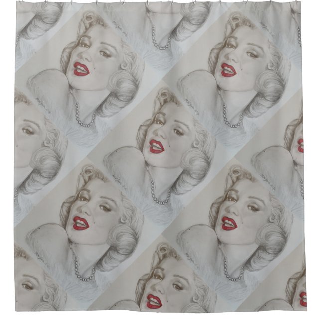 Pin Up Girl Shower Curtain (Front)