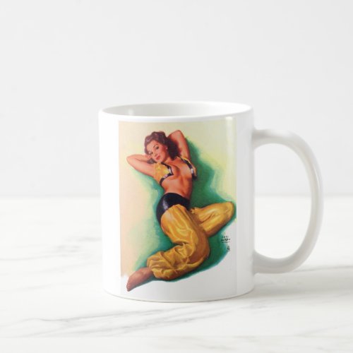 Pin Up Girl Vintage Art Coffee Mug