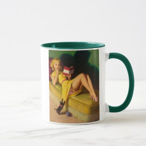 Pin Up Girl Vintage Art Coffee Mug