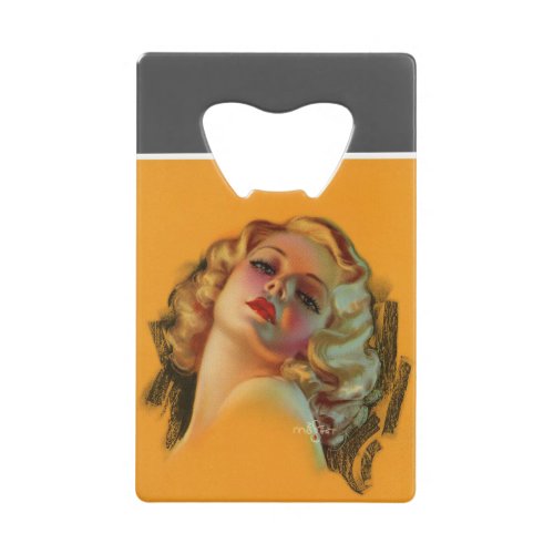  Pin Up Girl Vintage Art _   Credit Card Bottle Opener