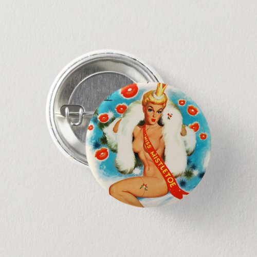  Pin Up Girl Vintage Art _ Pinback Button