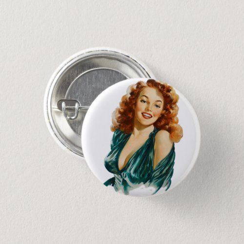  Pin Up Girl Vintage Art _ Pinback Button