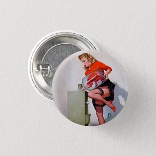  Pin Up Girl Vintage Art _ Pinback Button