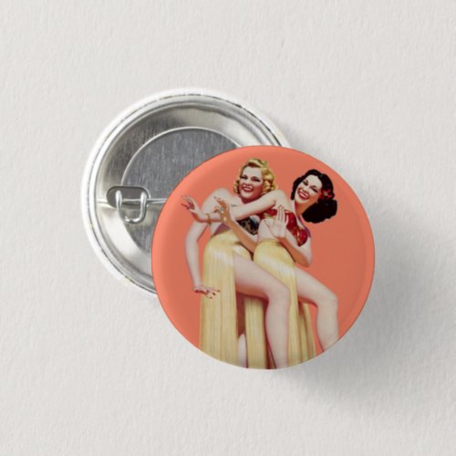  Pin Up Girl Vintage Art _ Pinback Button