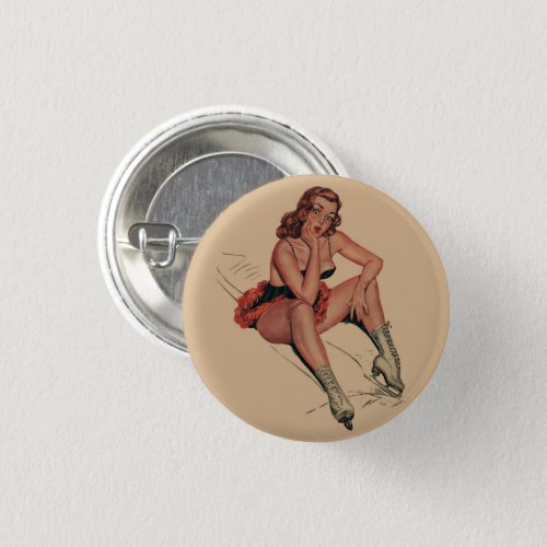 Pin Up Girl Vintage Art _ Pinback Button