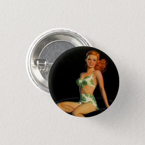  Pin Up Girl Vintage Art _ Pinback Button