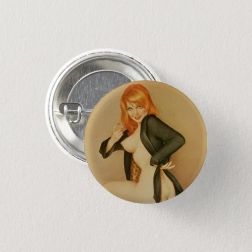  Pin Up Girl Vintage Art _ Pinback Button