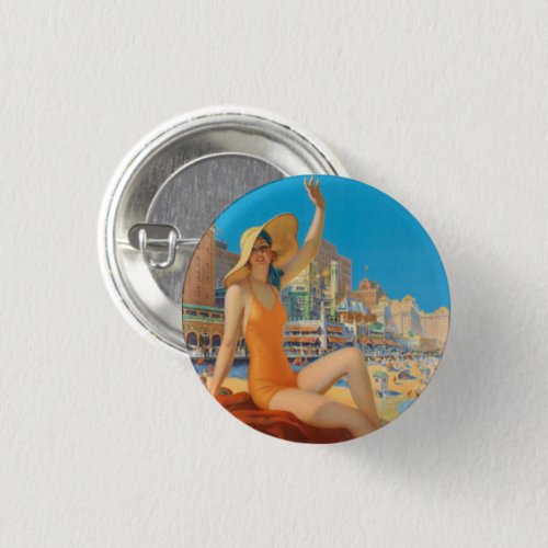  Pin Up Girl Vintage Art _ Pinback Button