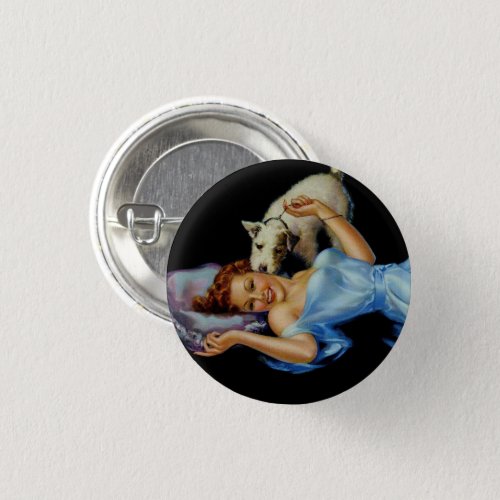  Pin Up Girl Vintage Art _ Pinback Button