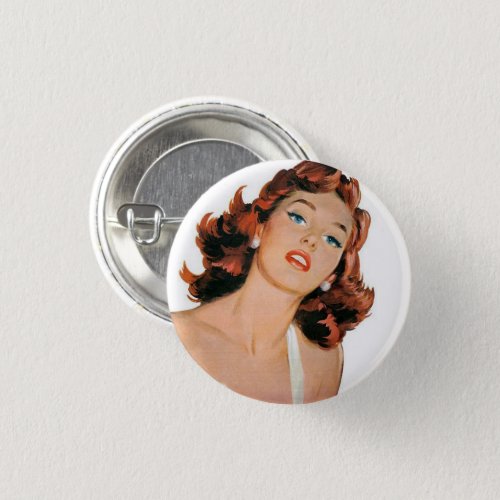  Pin Up Girl Vintage Art _ Pinback Button