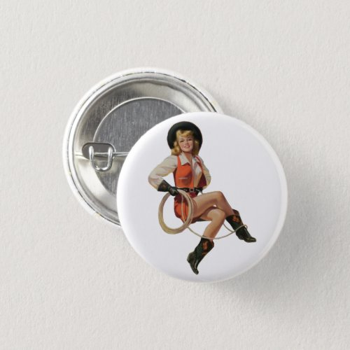  Pin Up Girl Vintage Art _ Pinback Button