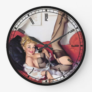 Pin-Up Girl Wall Clock