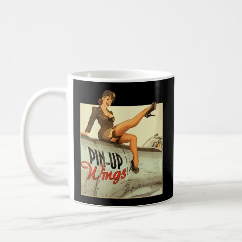 Pin up Girl Wings Vintage Poster WW2  Coffee Mug