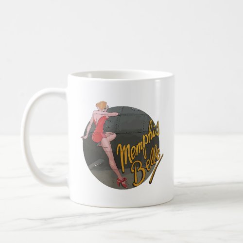 Pin up Girl WWII B_17 Flying Fortress Memphis Bell Coffee Mug