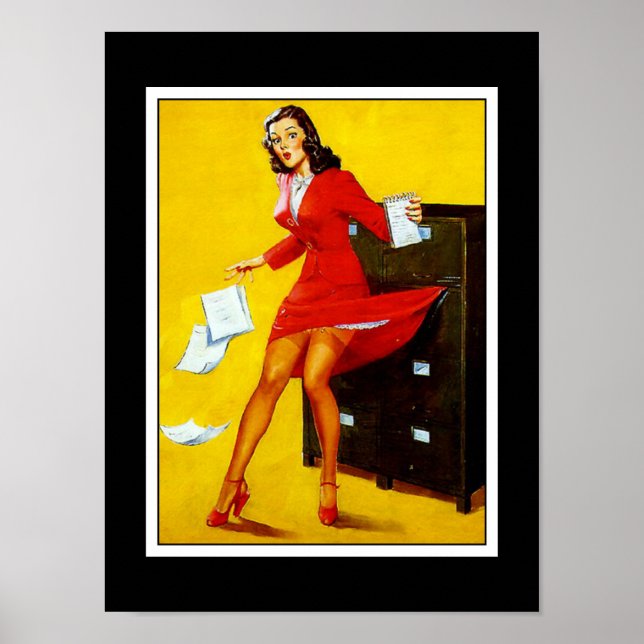 Pin up Girls Art Vintage Retro Print (Front)