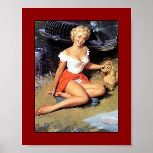 Pin up Girls Art Vintage Retro Print