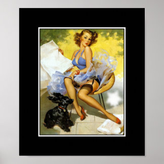 Pin up Girls Art Vintage Retro Print