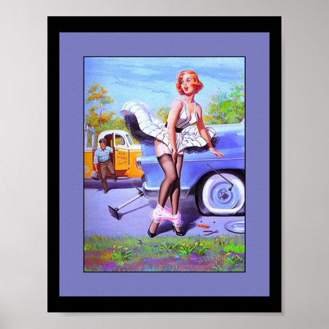 Pin up Girls Art Vintage Retro Print (Front)