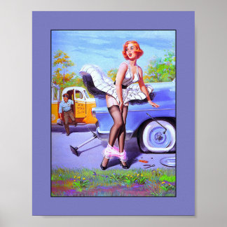 Pin up Girls Art Vintage Retro Print
