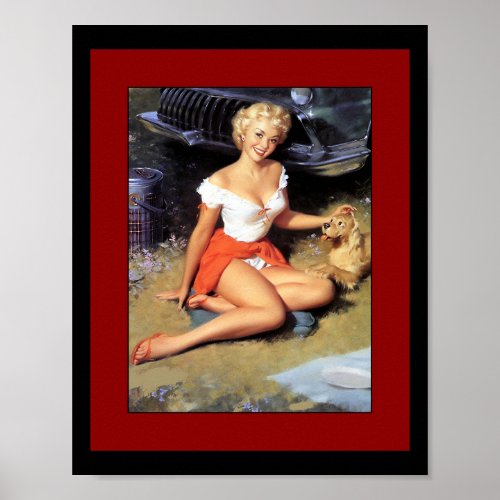 Pin up Girls Art Vintage Retro Print