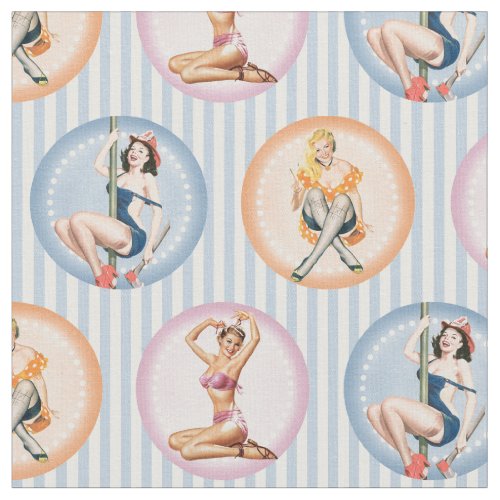 Pin Up Ladies _ Retro Models Pinups Fabric