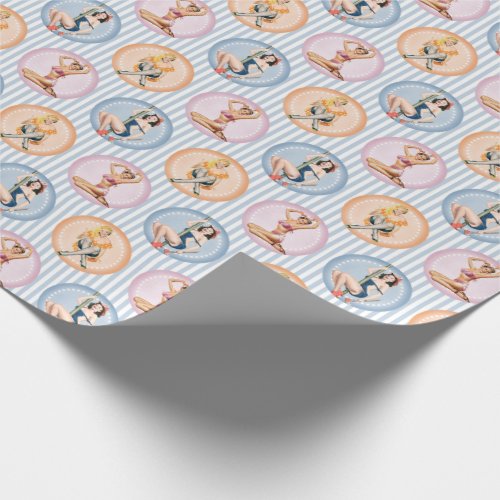 Pin Up Ladies _ Retro Models Pinups Wrapping Paper