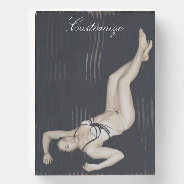 Pin-up Model Great Legs Thunder_Cove Wooden Box Sign (Front Vertical)