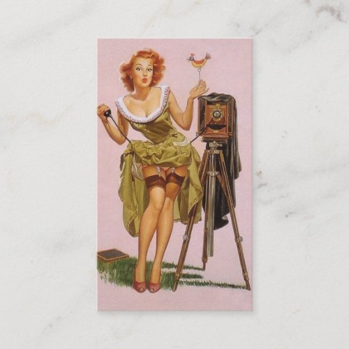 Pin up Photographer Profile Cards Business Card