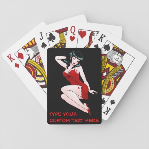 Pin_Up Playing Cards Lady Luck Personalized Cards