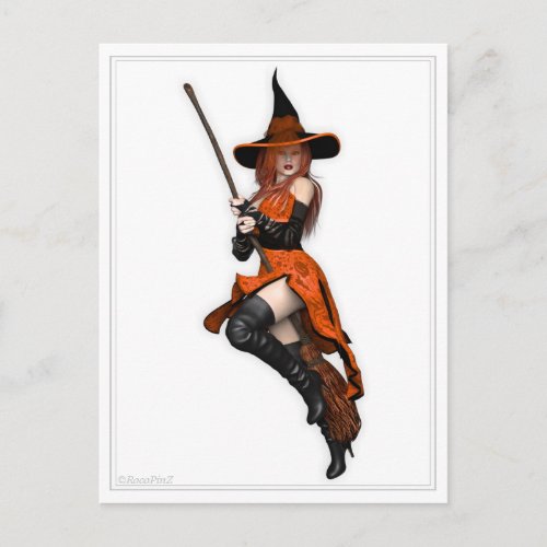 Pin Up Postcard _ Witchery  Halloween