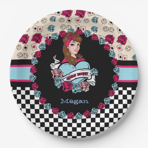 Pin_up Rock_A_Billy Paper Plates