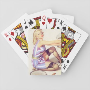 Pin Up Sexie Handy Playing Cards by VintageBeauty at Zazzle