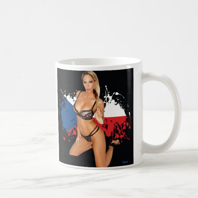 Pin-up sexy lingerie girl coffee mug (Right)