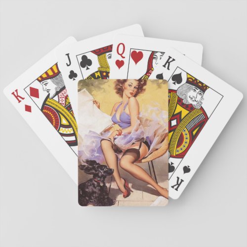 Pin Up Violet Playing Cards