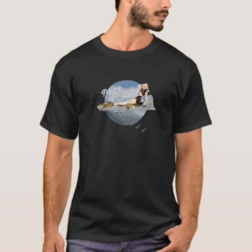 Pin_Up WWII B_17 Bombs Air Force Vintage T_Shirt