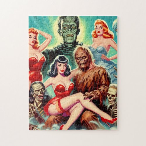 Pin ups and Monsters Jigsaw Puzzle