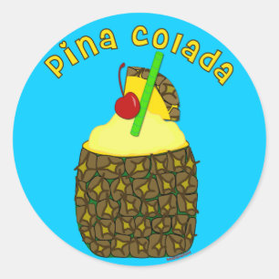 Pina Colada Classic Round Sticker