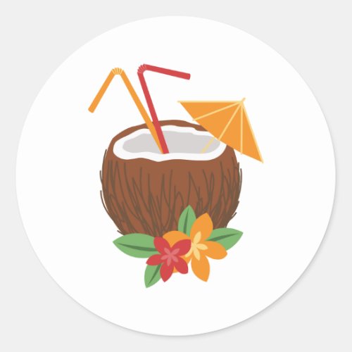 Pina Colada Classic Round Sticker