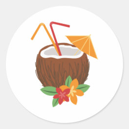 Pina Colada Classic Round Sticker