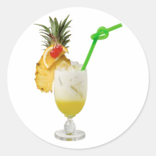Pina Colada Classic Round Sticker