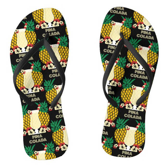 Piña Colada Cocktail Drink   Flip Flops (Footbed)