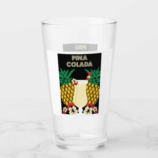 Piña Colada Cocktail Drink   Glass (Front)