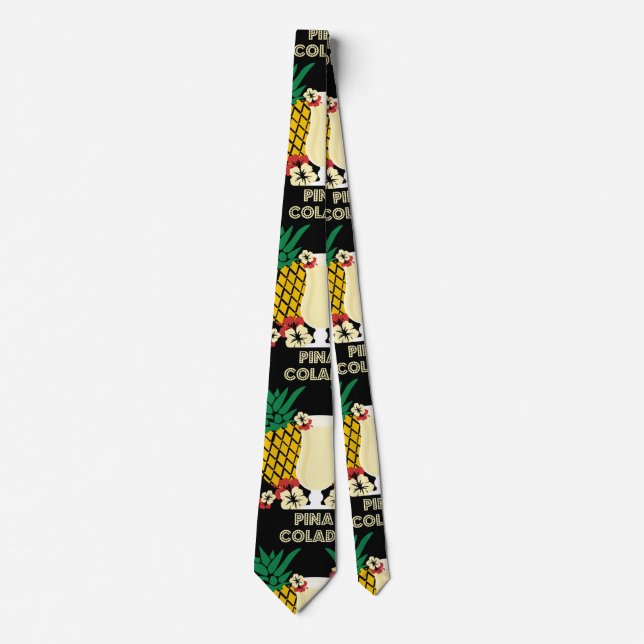 Piña Colada Cocktail Drink   Neck Tie (Front)