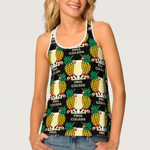 Pia Colada Cocktail Drink   Tank Top