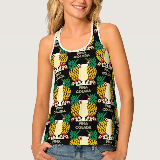 Piña Colada Cocktail Drink   Tank Top (Front)