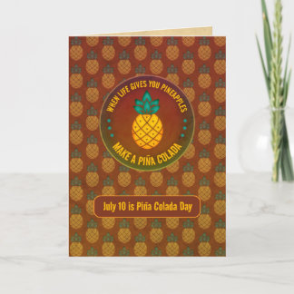 Piña Colada Day - Text Customizable  Holiday Card