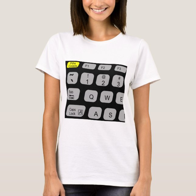 "Pina Colada Escape" Keyboard T-Shirt (Front)