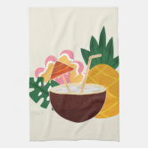 Funny Kitchen Towels, Pina Colada Bar Towels, Alcohol Gifts for