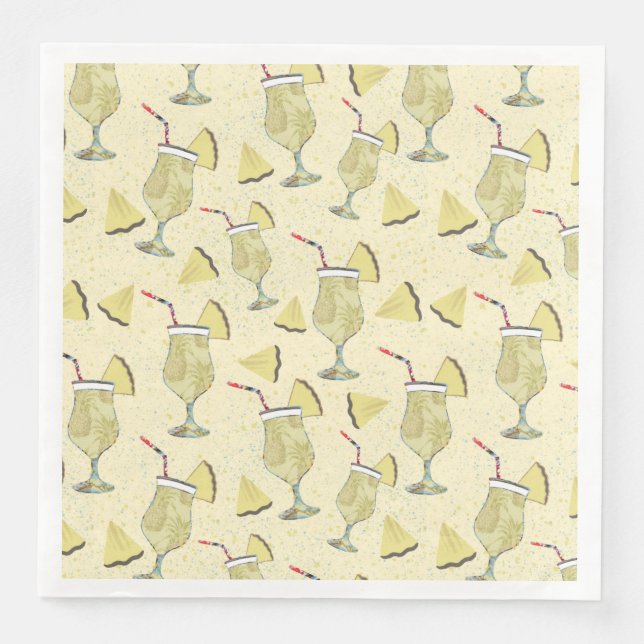 Pina Colada Paper Dinner Napkins (Front)