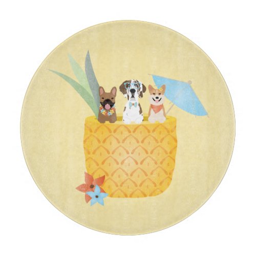 Pina Colada Pineapple Dogs Cutting Board